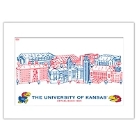 Kansas Jayhawks 11" x 14" Matted Campus Wall Art Collage
