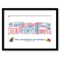 Kansas Jayhawks 11" x 14" Framed Campus Wall Art Collage