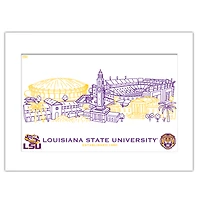 LSU Tigers 11" x 14" Matted Campus Wall Art Collage