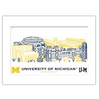 Michigan Wolverines 11" x 14" Matted Campus Wall Art Collage