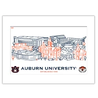 Auburn Tigers 11" x 14" Matted Campus Wall Art Collage