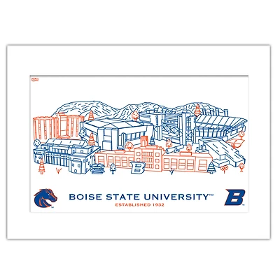 Boise State Broncos 11" x 14" Matted Campus Wall Art Collage