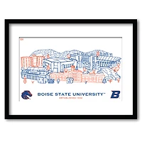 Boise State Broncos 11" x 14" Framed Campus Wall Art Collage