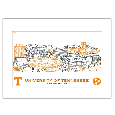 Tennessee Volunteers 11" x 14" Matted Campus Wall Art Collage