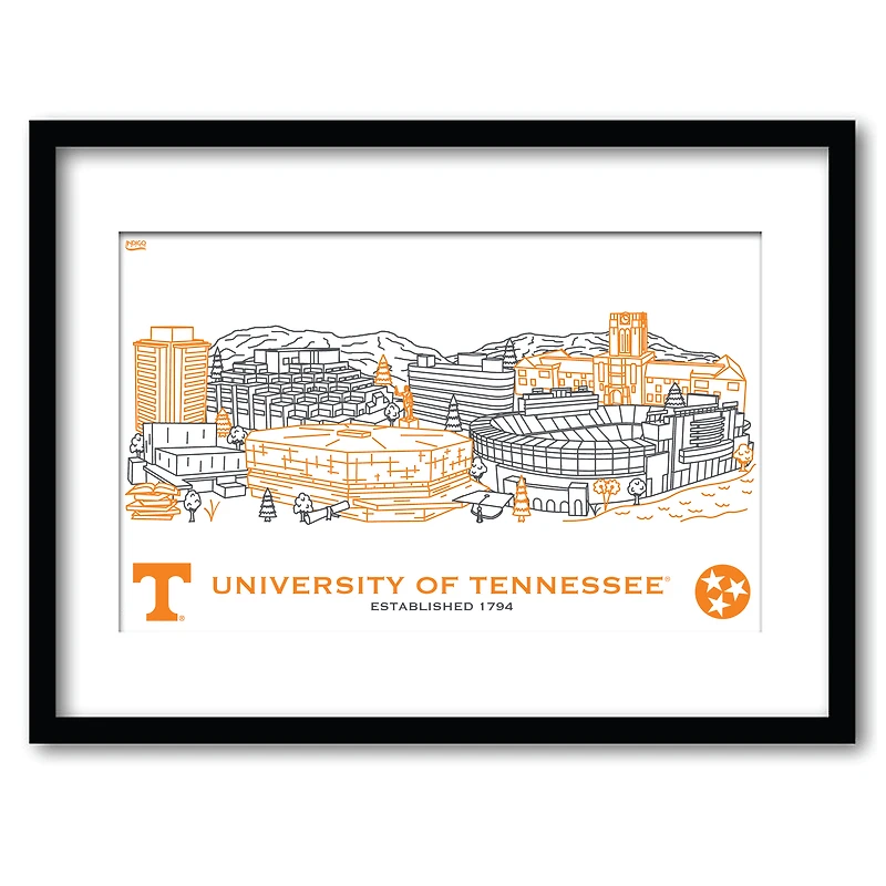 Tennessee Volunteers 11" x 14" Framed Campus Wall Art Collage