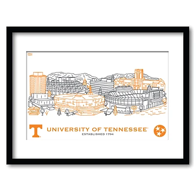Tennessee Volunteers 11" x 14" Framed Campus Wall Art Collage