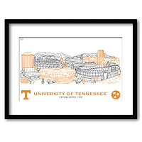 Tennessee Volunteers 11" x 14" Framed Campus Wall Art Collage