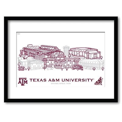 Texas A&M Aggies 11" x 14" Framed Campus Wall Art Collage