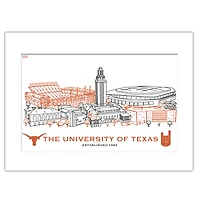 Texas Longhorns 11" x 14" Matted Campus Wall Art Collage