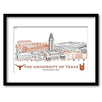 Texas Longhorns 11" x 14" Framed Campus Wall Art Collage