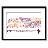 Virginia Tech Hokies 11" x 14" Framed Campus Wall Art Collage