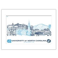 North Carolina Tar Heels 11" x 14" Matted Campus Wall Art Collage