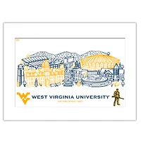 West Virginia Mountaineers 11" x 14" Matted Campus Wall Art Collage