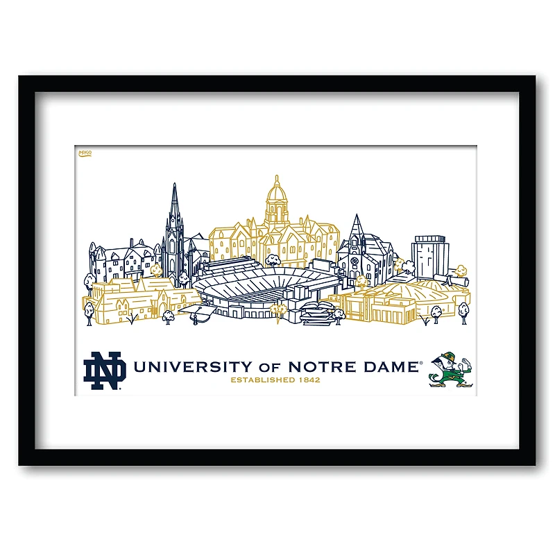 Notre Dame Fighting Irish 11" x 14" Framed Campus Wall Art Collage