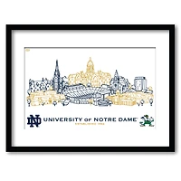 Notre Dame Fighting Irish 11" x 14" Framed Campus Wall Art Collage