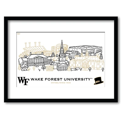 Wake Forest Demon Deacons 11" x 14" Framed Campus Wall Art Collage
