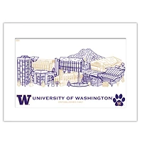 Washington Huskies 11" x 14" Matted Campus Wall Art Collage