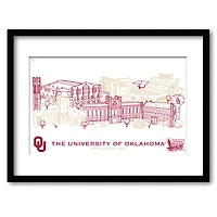 Oklahoma Sooners 11" x 14" Framed Campus Wall Art Collage