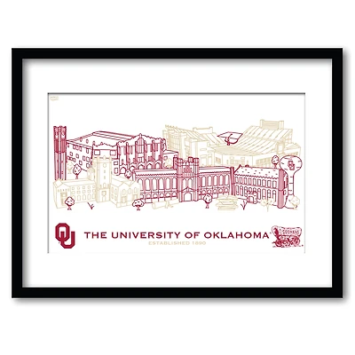 Oklahoma Sooners 11" x 14" Framed Campus Wall Art Collage