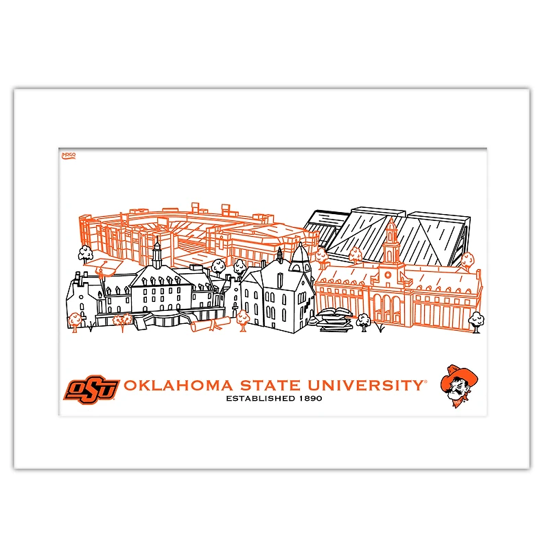 Oklahoma State Cowboys 11" x 14" Matted Campus Wall Art Collage