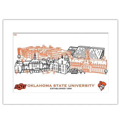 Oklahoma State Cowboys 11" x 14" Matted Campus Wall Art Collage