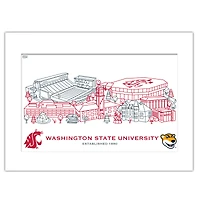 Washington State Cougars 11" x 14" Matted Campus Wall Art Collage