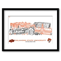 Oklahoma State Cowboys 11" x 14" Framed Campus Wall Art Collage