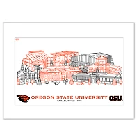 Oregon State Beavers 11" x 14" Matted Campus Wall Art Collage