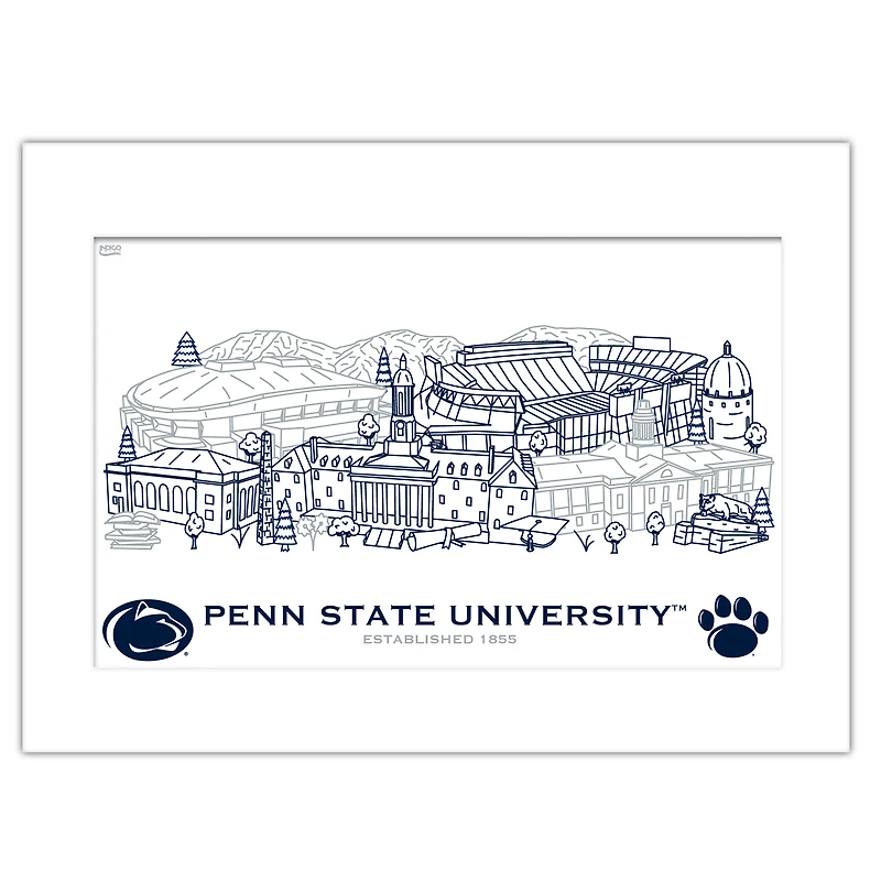 Penn State Nittany Lions 11" x 14" Matted Campus Wall Art Collage