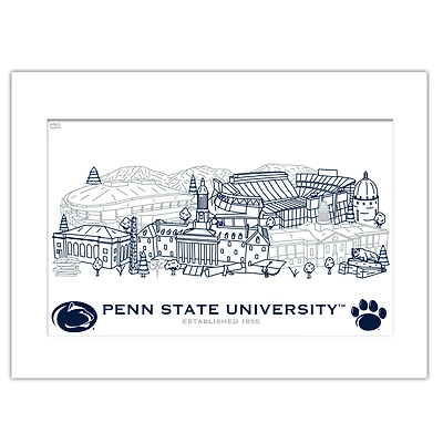 Penn State Nittany Lions 11" x 14" Matted Campus Wall Art Collage