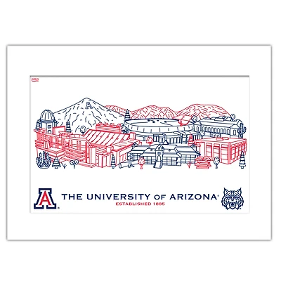 Arizona Wildcats 11" x 14" Matted Campus Wall Art Collage