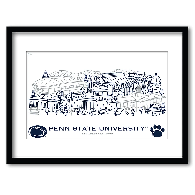 Penn State Nittany Lions 11" x 14" Framed Campus Wall Art Collage