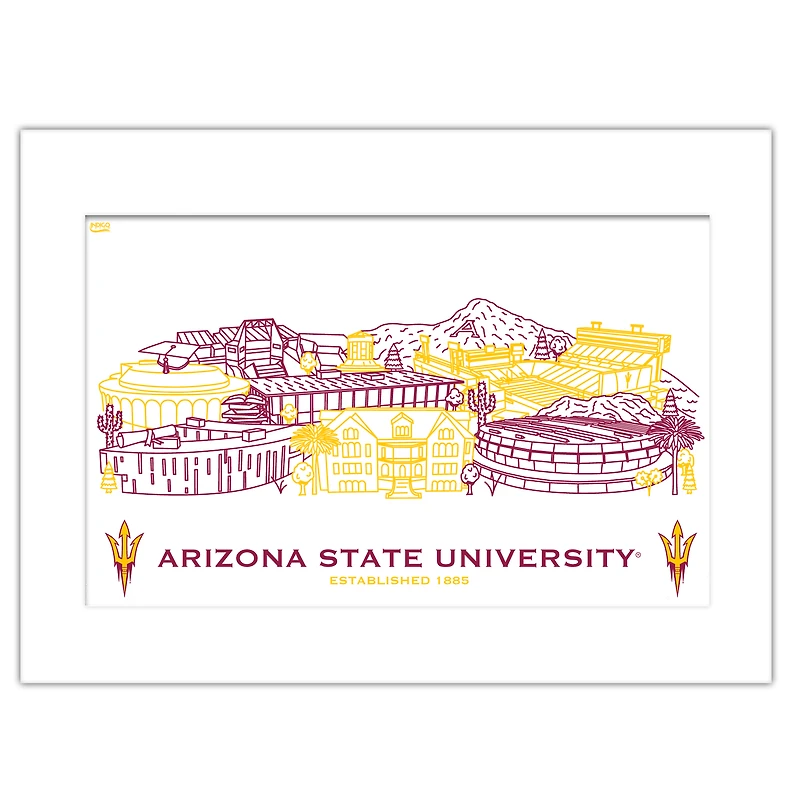 Arizona State Sun Devils 11" x 14" Matted Campus Wall Art Collage