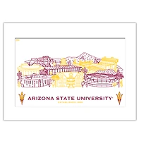 Arizona State Sun Devils 11" x 14" Matted Campus Wall Art Collage