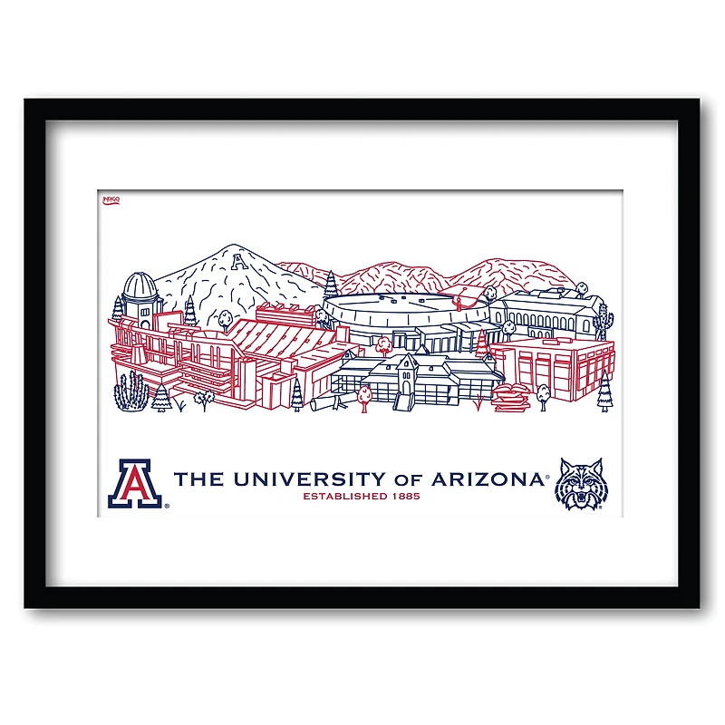Arizona Wildcats 11" x 14" Framed Campus Wall Art Collage
