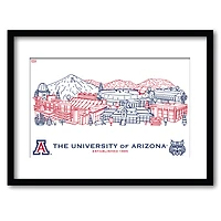 Arizona Wildcats 11" x 14" Framed Campus Wall Art Collage