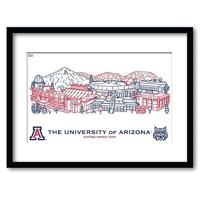 Arizona Wildcats 11" x 14" Framed Campus Wall Art Collage
