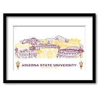 Arizona State Sun Devils 11" x 14" Framed Campus Wall Art Collage