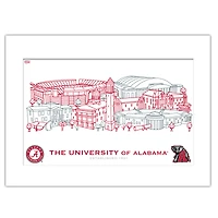 Alabama Crimson Tide 11" x 14" Matted Campus Wall Art Collage