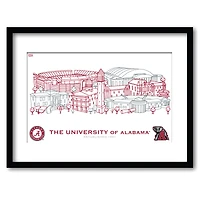 Alabama Crimson Tide 11" x 14" Framed Campus Wall Art Collage