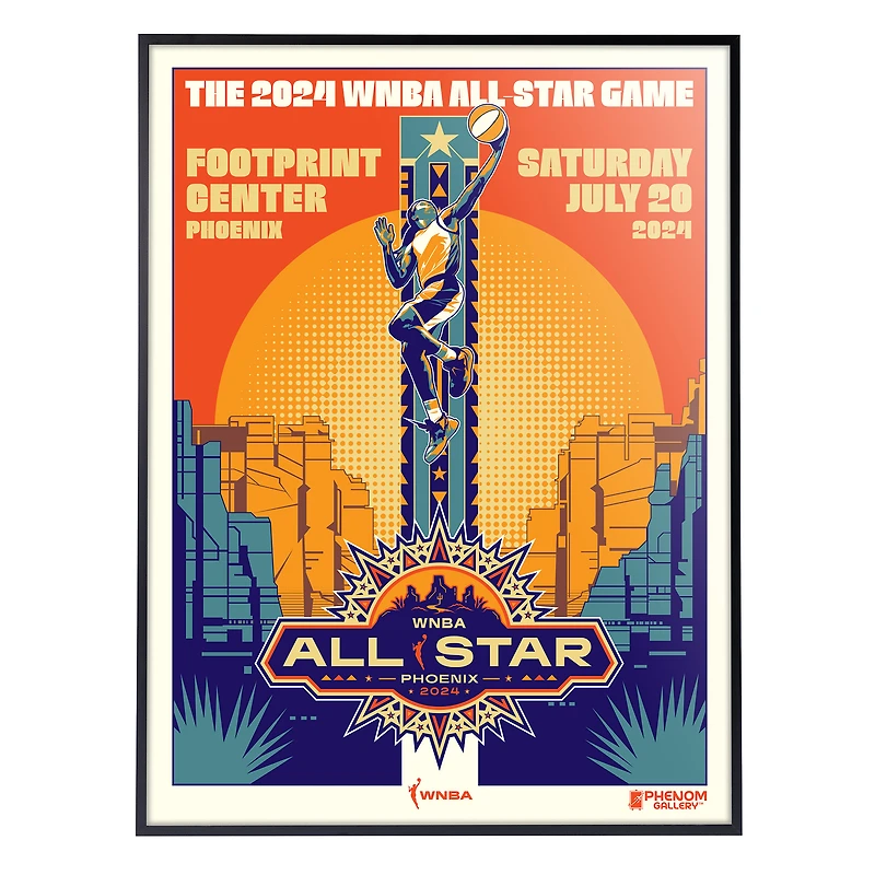 Phenom Gallery 2024 WNBA All-Star Game 18" x 24" Deluxe Framed Serigraph