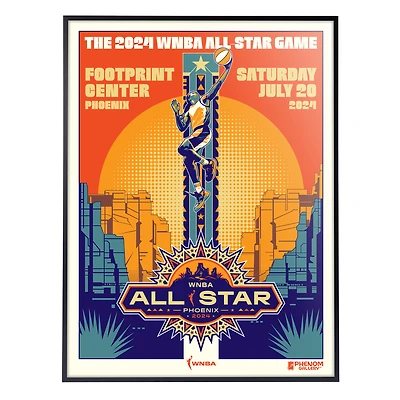 Phenom Gallery 2024 WNBA All-Star Game 18" x 24" Deluxe Framed Serigraph
