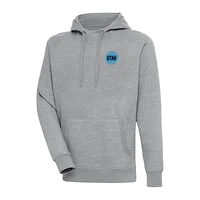 Men's Antigua Heather Gray Utah Mammoth Victory Pullover Hoodie