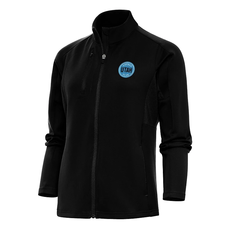 Women's Antigua Black Utah Mammoth Generation Full-Zip Jacket