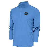 Men's Antigua Light Blue Utah Mammoth Tribute Quarter-Zip Pullover Top