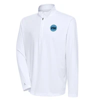 Men's Antigua White Utah Mammoth Tribute Quarter-Zip Pullover Top