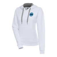 Women's Antigua White Utah Mammoth Victory Pullover Hoodie