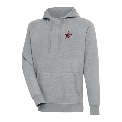 Men's Antigua Heather Gray 2024 WNBA All-Star Game Victory Raglan Pullover Hoodie
