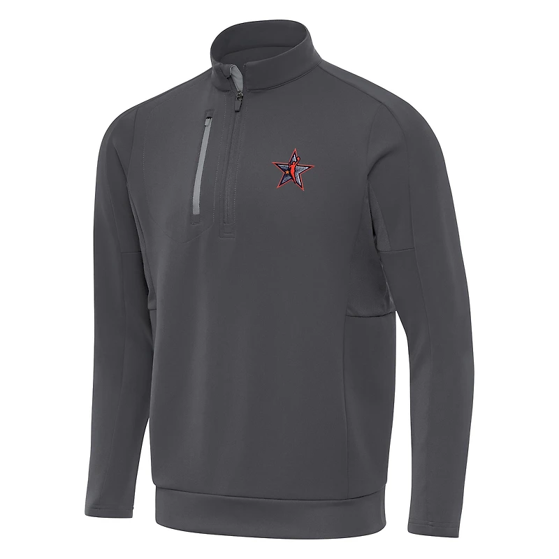 Men's Antigua Gray 2024 WNBA All-Star Game Generation Quarter-Zip Performance Pullover