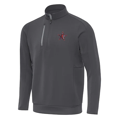 Men's Antigua Gray 2024 WNBA All-Star Game Generation Quarter-Zip Performance Pullover